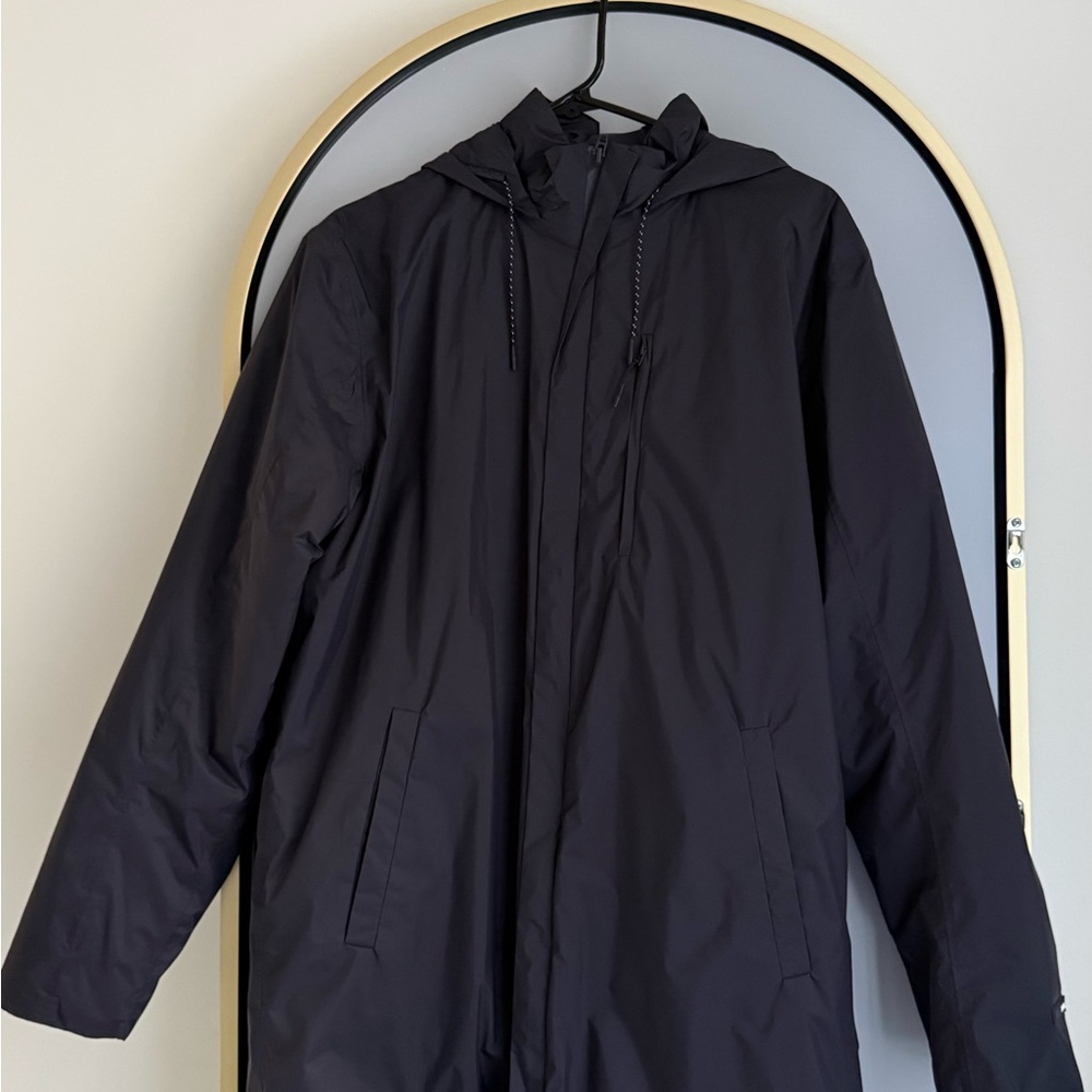 Rains Black Hooded Raincoat